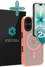 Forterra Forterra iPhone 17 Magsafe Hoesje Perzik Met 2x Screenprotector