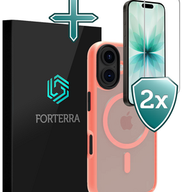 Forterra Forterra iPhone 17 Magsafe Hoesje Perzik Met 2x Screenprotector
