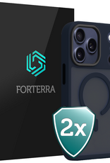 Forterra Forterra iPhone 17 Pro Magsafe Hoesje - Donkerblauw - 2 PACK