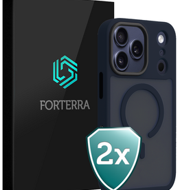 Forterra Forterra iPhone 17 Pro Magsafe Hoesje - Donkerblauw - 2 PACK