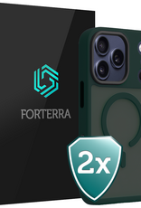 Forterra Forterra iPhone 17 Pro Magsafe Hoesje - Donkergroen - 2 PACK