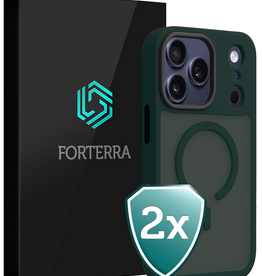 Forterra Forterra iPhone 17 Pro Magsafe Hoesje - Donkergroen - 2 PACK