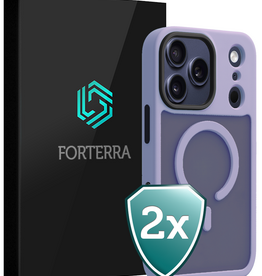 Forterra Forterra iPhone 17 Pro Magsafe Hoesje - Lila - 2 PACK