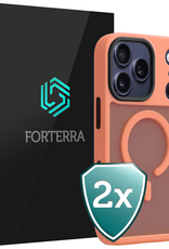 Forterra Forterra iPhone 17 Pro Magsafe Hoesje - Perzik - 2 PACK
