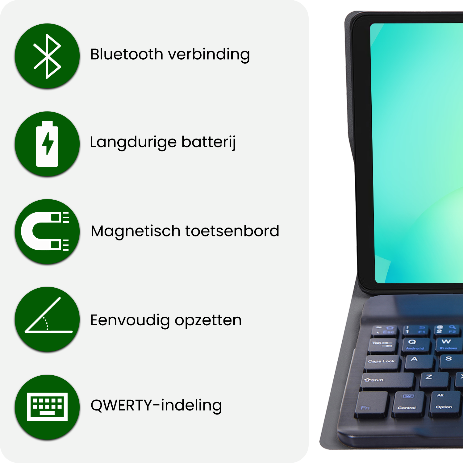 BASEY. BASEY. Samsung Galaxy Tab A11 Toetsenbordhoes - Donkerblauw