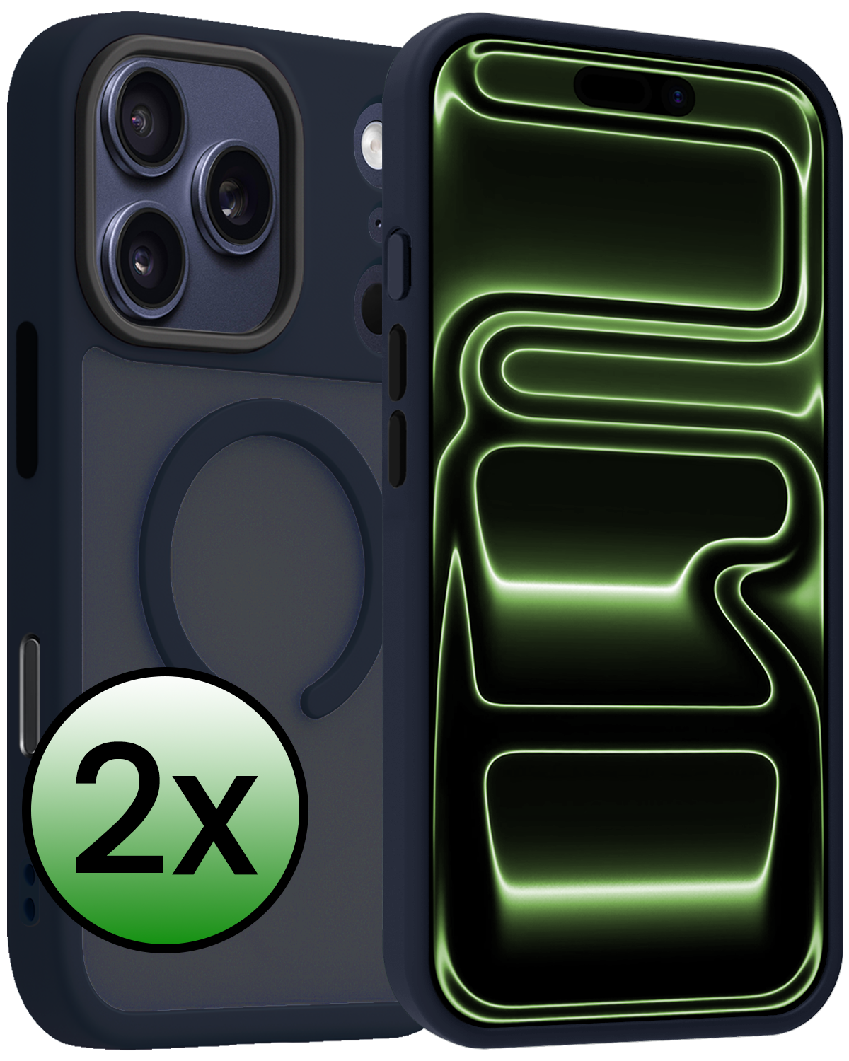 BASEY. BASEY. iPhone 17 Pro Max Magsafe Hoesje - Donkerblauw - 2 PACK