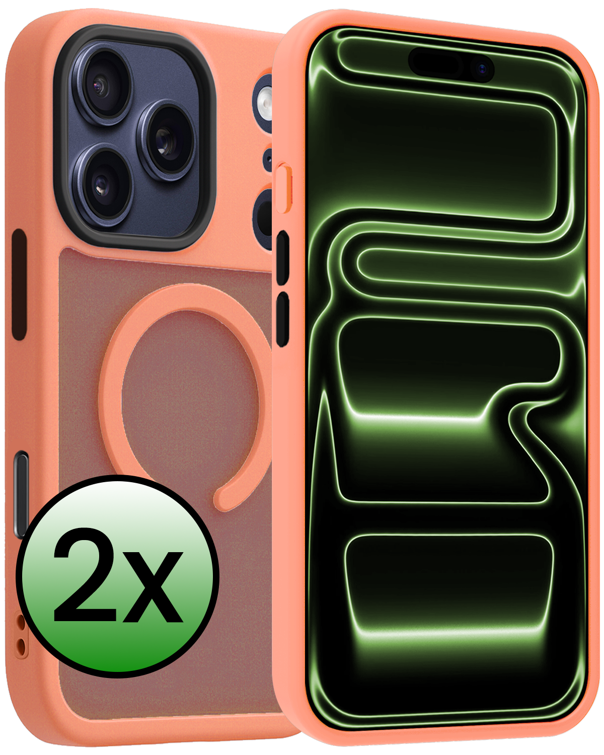 BASEY. BASEY. iPhone 17 Pro Max Magsafe Hoesje - Perzik - 2 PACK