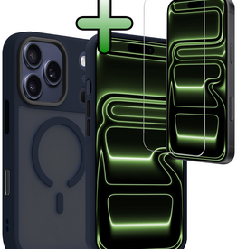BASEY. BASEY. iPhone 17 Pro Max Magsafe Hoesje Donkerblauw Met Screenprotector