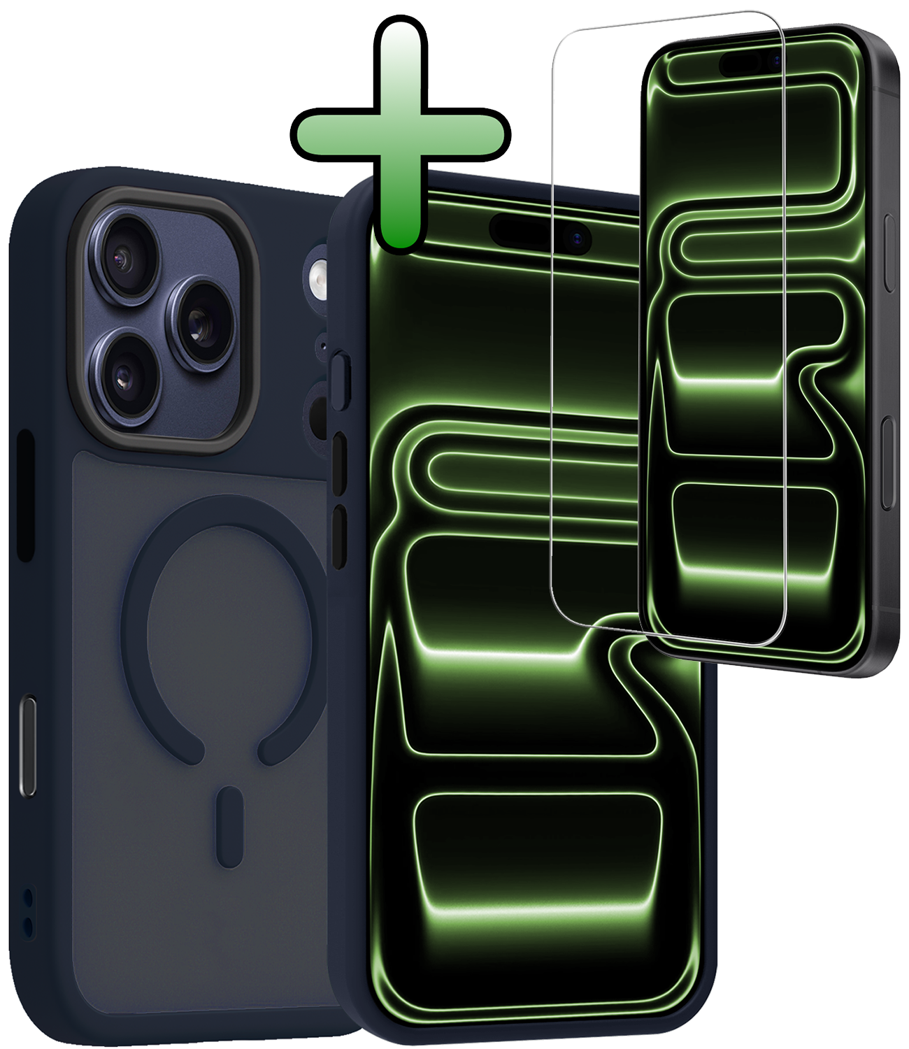 BASEY. BASEY. iPhone 17 Pro Max Magsafe Hoesje Donkerblauw Met Screenprotector