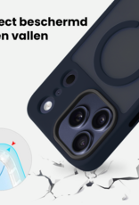 BASEY. BASEY. iPhone 17 Pro Max Magsafe Hoesje Donkerblauw Met Screenprotector