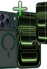 BASEY. BASEY. iPhone 17 Pro Max Magsafe Hoesje Donkergroen Met Screenprotector