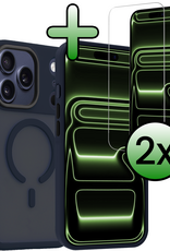 BASEY. BASEY. iPhone 17 Pro Max Magsafe Hoesje Donkerblauw Met 2x Screenprotector