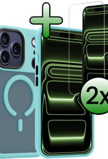 BASEY. BASEY. iPhone 17 Pro Max Magsafe Hoesje Lichtblauw Met 2x Screenprotector