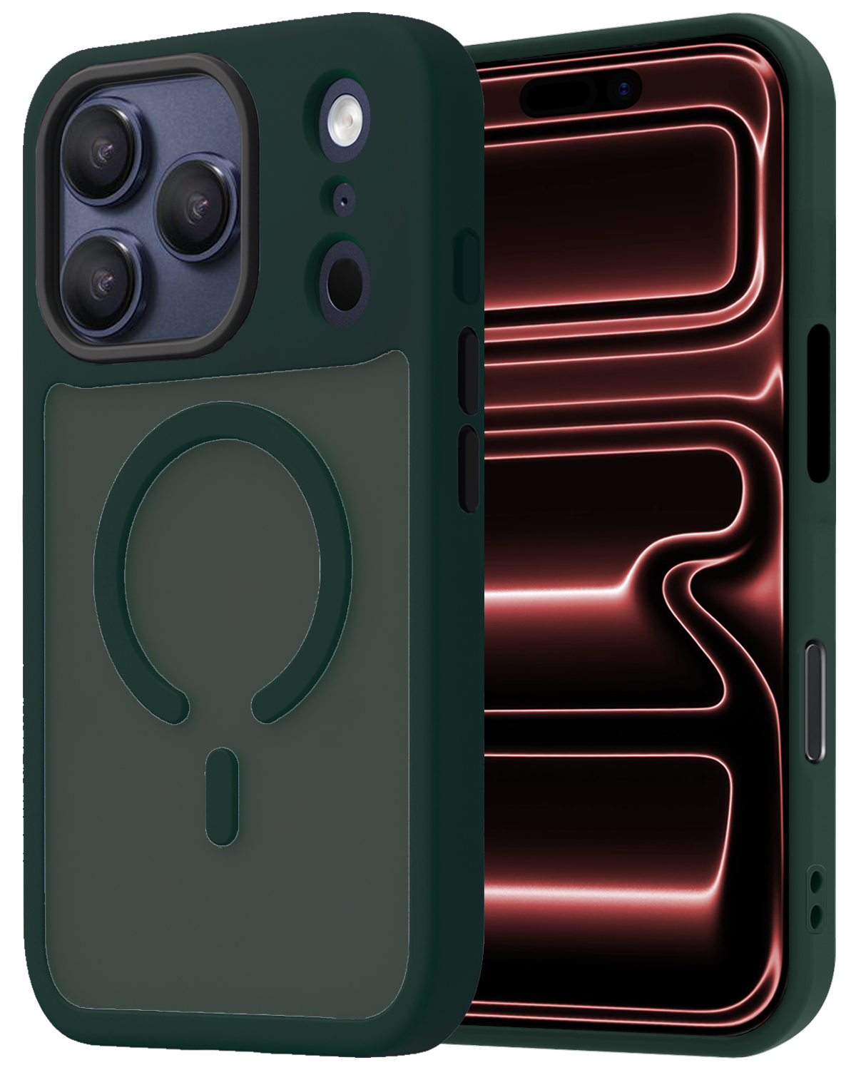 NoXx NoXx iPhone 17 Pro Max Magsafe Hoesje - Donkergroen