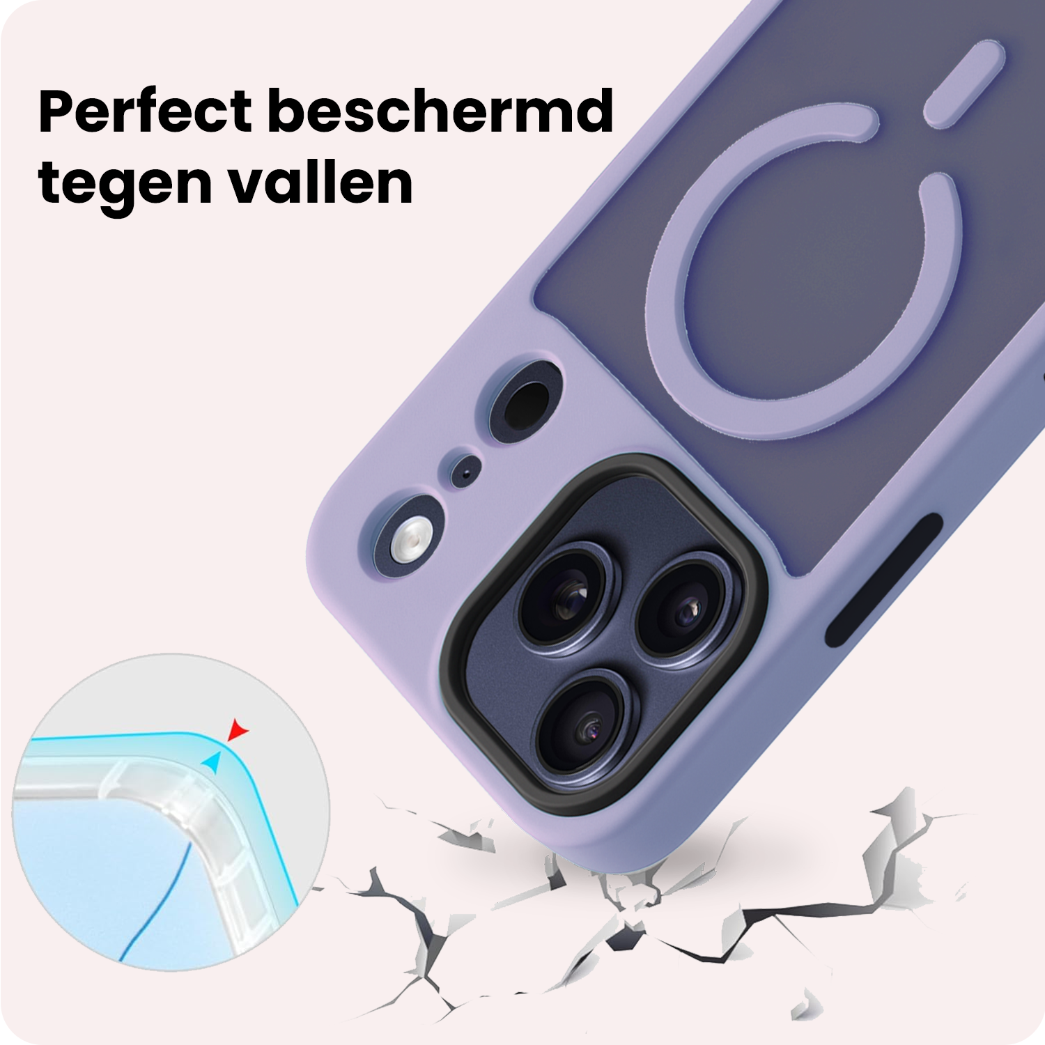 NoXx NoXx iPhone 17 Pro Max Magsafe Hoesje - Lila