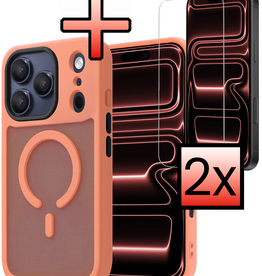 NoXx NoXx iPhone 17 Pro Max Magsafe Hoesje - Perzik - 2 PACK