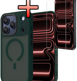 NoXx NoXx iPhone 17 Pro Max Magsafe Hoesje Donkergroen Met Screenprotector