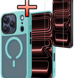 NoXx NoXx iPhone 17 Pro Max Magsafe Hoesje Lichtblauw Met Screenprotector