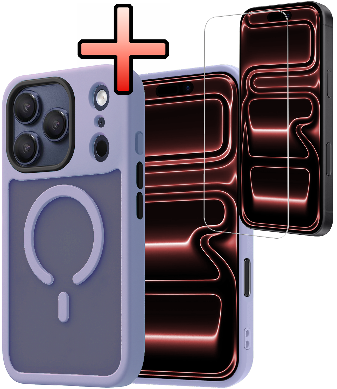 NoXx NoXx iPhone 17 Pro Max Magsafe Hoesje Lila Met Screenprotector