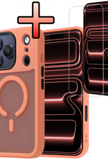 NoXx NoXx iPhone 17 Pro Max Magsafe Hoesje Perzik Met Screenprotector