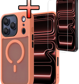 NoXx NoXx iPhone 17 Pro Max Magsafe Hoesje Perzik Met Screenprotector