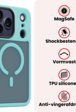 NoXx NoXx iPhone 17 Pro Max Magsafe Hoesje Lichtblauw Met 2x Screenprotector