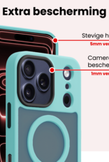 NoXx NoXx iPhone 17 Pro Max Magsafe Hoesje Lichtblauw Met 2x Screenprotector