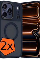 Nomfy Nomfy iPhone 17 Pro Max Magsafe Hoesje - Donkerblauw - 2 PACK