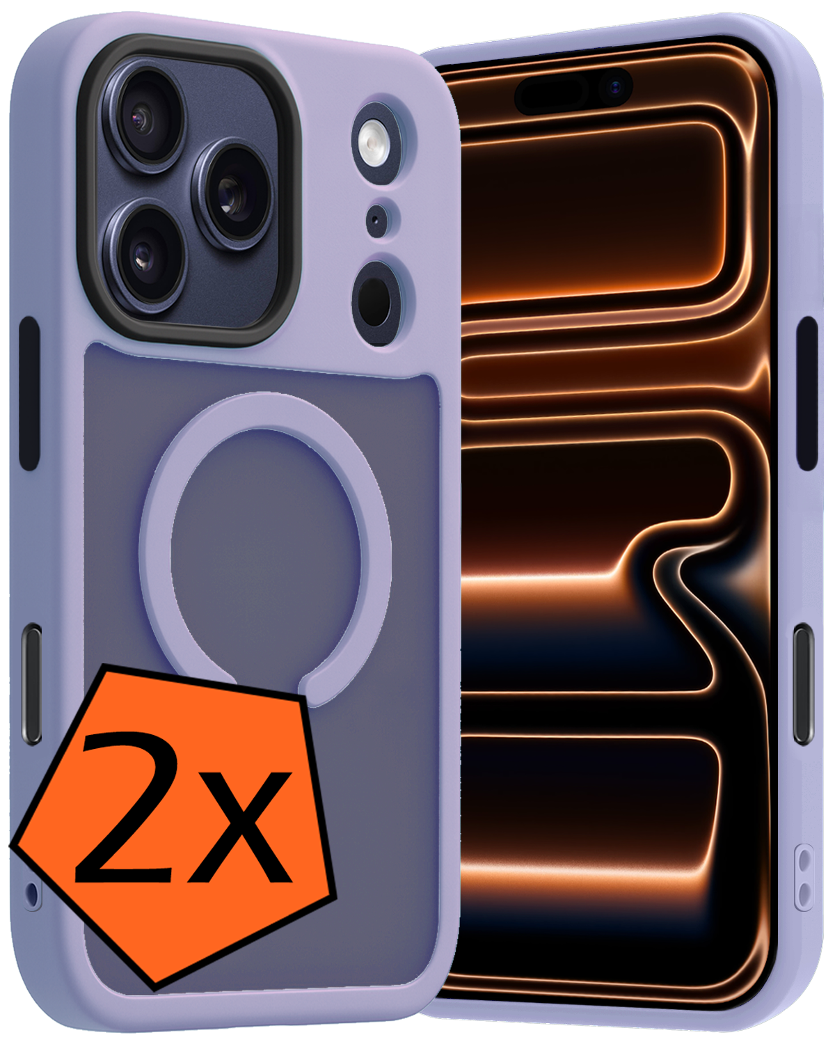 Nomfy Nomfy iPhone 17 Pro Max Magsafe Hoesje - Lila - 2 PACK