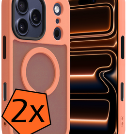 Nomfy Nomfy iPhone 17 Pro Max Magsafe Hoesje - Perzik - 2 PACK