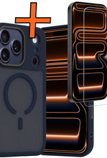 Nomfy Nomfy iPhone 17 Pro Max Magsafe Hoesje Donkerblauw Met Screenprotector