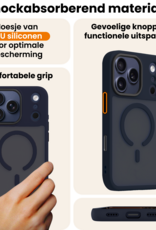 Nomfy Nomfy iPhone 17 Pro Max Magsafe Hoesje Donkerblauw Met Screenprotector