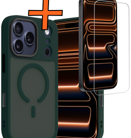 Nomfy Nomfy iPhone 17 Pro Max Magsafe Hoesje Donkergroen Met Screenprotector