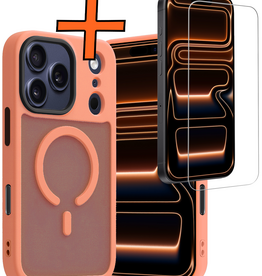 Nomfy Nomfy iPhone 17 Pro Max Magsafe Hoesje Perzik Met Screenprotector