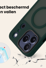 Nomfy Nomfy iPhone 17 Pro Max Magsafe Hoesje Donkergroen Met 2x Screenprotector