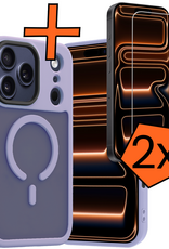 Nomfy Nomfy iPhone 17 Pro Max Magsafe Hoesje Lila Met 2x Screenprotector