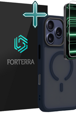 Forterra Forterra iPhone 17 Pro Max Magsafe Hoesje Donkerblauw Met Screenprotector