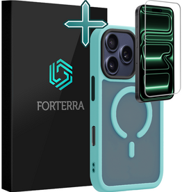 Forterra Forterra iPhone 17 Pro Max Magsafe Hoesje Lichtblauw Met Screenprotector