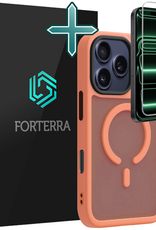 Forterra Forterra iPhone 17 Pro Max Magsafe Hoesje Perzik Met Screenprotector