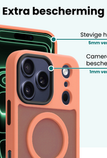 Forterra Forterra iPhone 17 Pro Max Magsafe Hoesje Perzik Met Screenprotector
