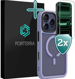 Forterra Forterra iPhone 17 Pro Max Magsafe Hoesje Lila Met 2x Screenprotector