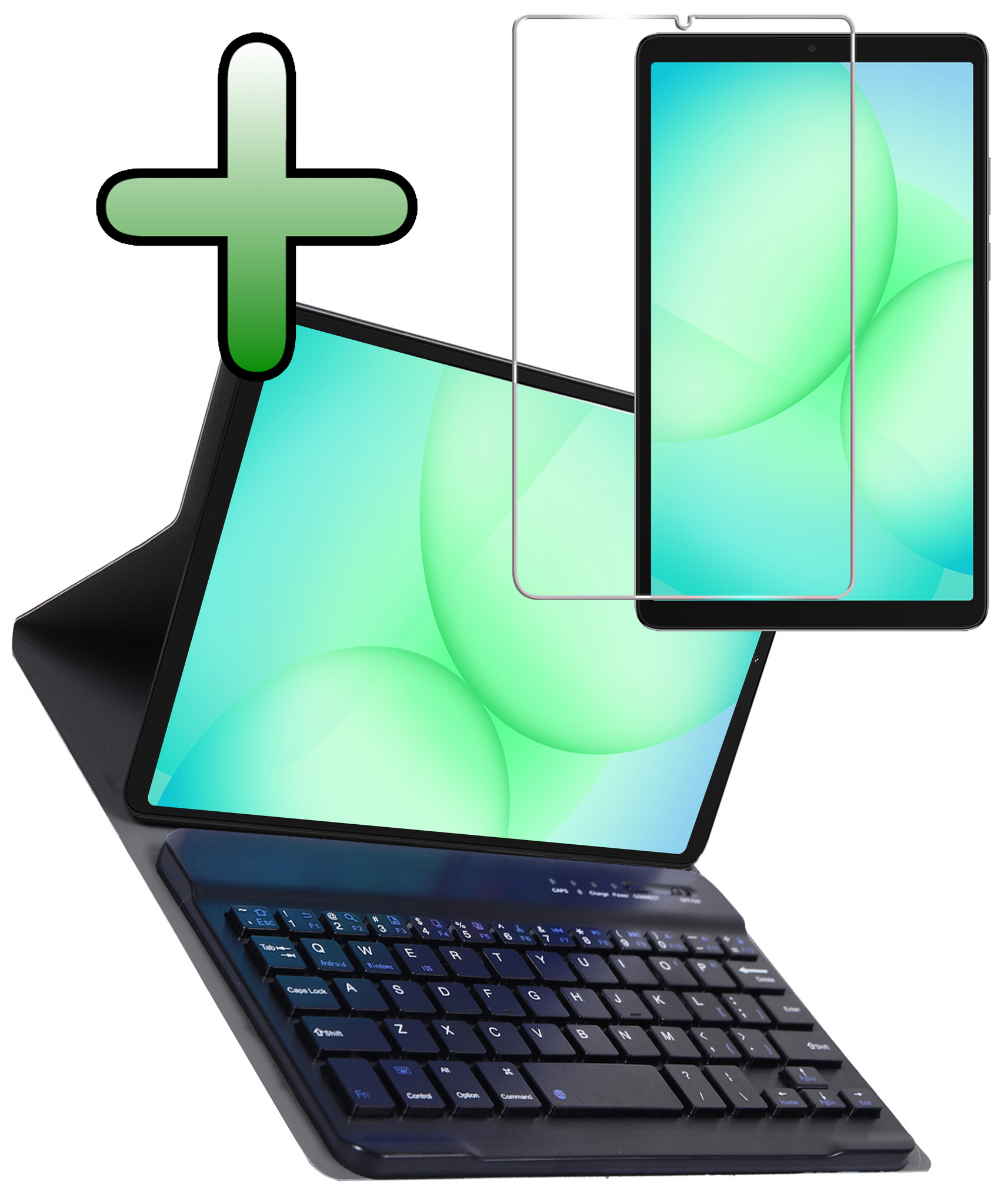 BASEY. BASEY. Samsung Galaxy Tab A11 Toetsenbordhoes Met Screenprotector - Zwart