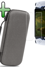 BASEY. BASEY. Sony PlayStation Portal Remote Player Hoesje Handvat Met Screenprotector - Grijs