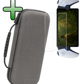 BASEY. BASEY. Sony PlayStation Portal Remote Player Hoesje Handvat Met Screenprotector - Grijs