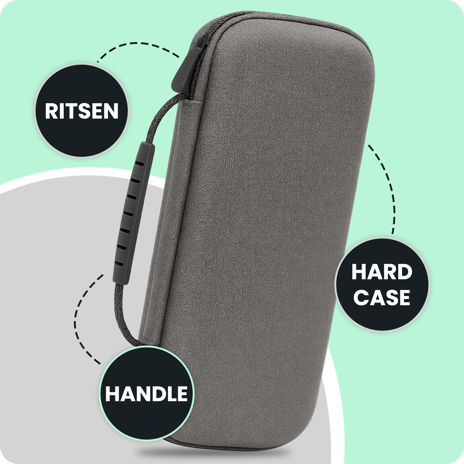 BASEY. BASEY. Sony PlayStation Portal Remote Player Hoesje Handvat Met  2x Screenprotector - Grijs