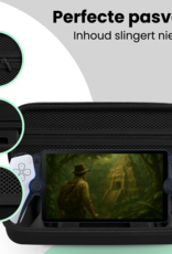 BASEY. BASEY. Sony PlayStation Portal Remote Player Hoesje Handvat Met 2x Screenprotector - Zwart