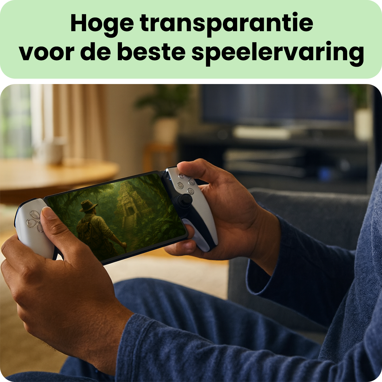 BASEY. BASEY. Sony PlayStation Portal Remote Player Hoesje Handvat Met  2x Screenprotector - Grijs