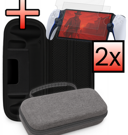 NoXx NoXx Sony PlayStation Portal Remote Player Hoesje Handvat Met 2x Screenprotector - Grijs