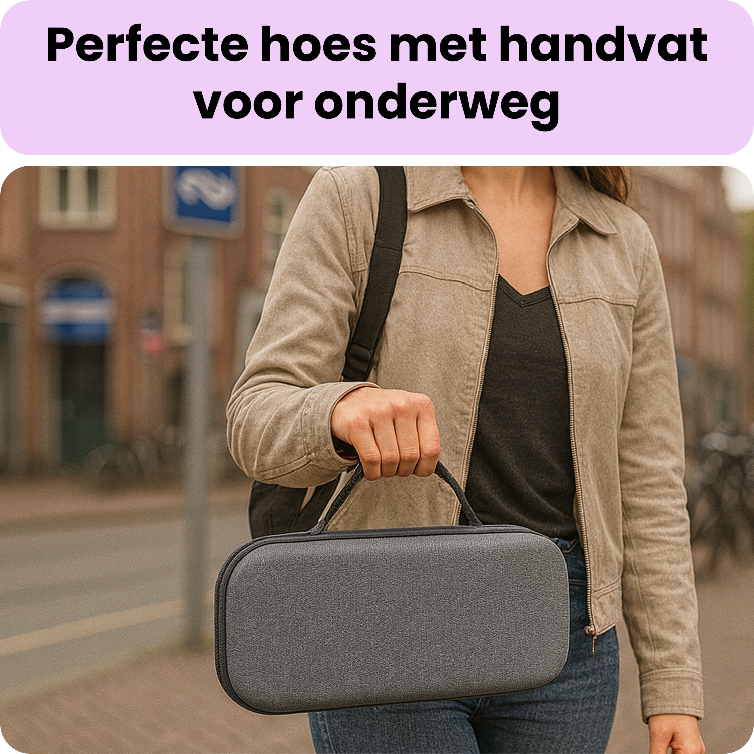 NoXx NoXx Sony PlayStation Portal Remote Player Hoesje Handvat Met 2x Screenprotector - Grijs