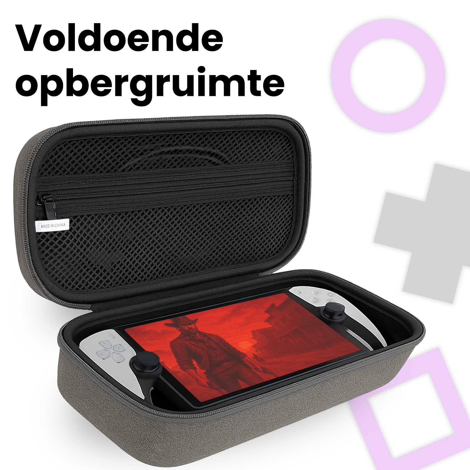 NoXx NoXx Sony PlayStation Portal Remote Player Hoesje Handvat Met 2x Screenprotector - Grijs